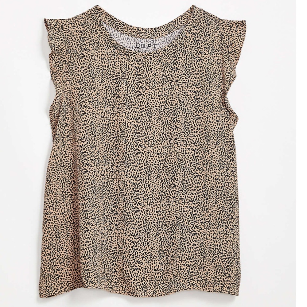 SOLD NWT LOFT Animal Print Scalloped atop